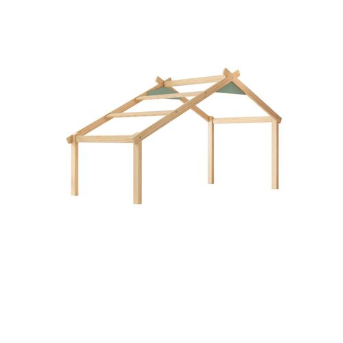 Telhado para Cama Infantil Prime House Casatema Verde/Natural