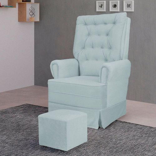Poltrona Amamentação com Balanço Eloa Azul Sereno Sereno