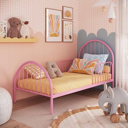 Cama Infantil em Ferro 199x110x95 cm Hope Rosa/Bebê Rosa Bebê