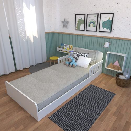 Cama Infantil Montessoriana Solteiro New Cori Yescasa Branco