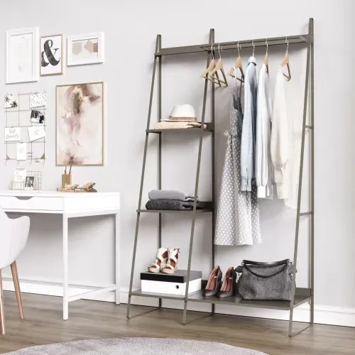 Arara de Roupas em Aço Begônia CabeCasa MadeiraOriginals Estanho