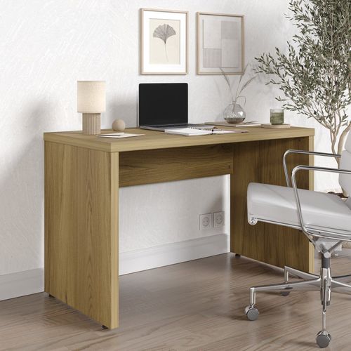 Escrivaninha Mesa Escritório em Tamburato Acabamento em BP Ficus 120cm CabeCasa MadeiraOriginals Olmo