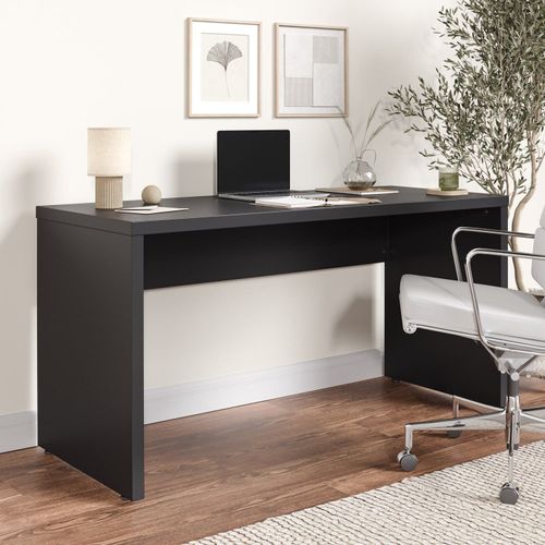 Escrivaninha Mesa Escritório em Tamburato Acabamento em Bp Ficus 150cm CabeCasa MadeiraOriginals Preto