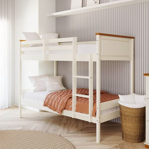 Beliche Solteiro Madeira Maciça Ananda CabeCasa MadeiraOriginals Off-white/Mel