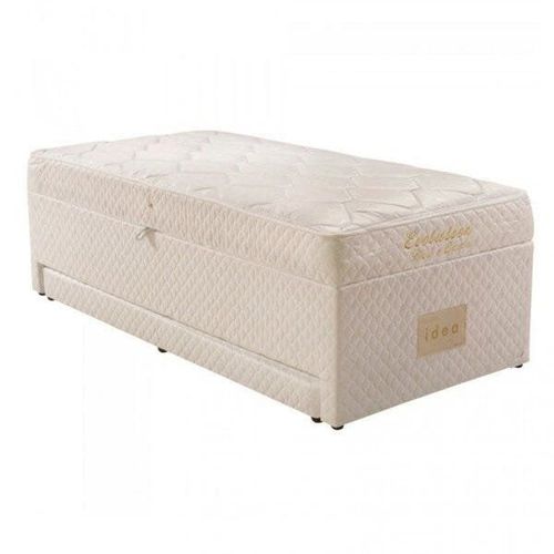 Cama Box Solteiro Conjugado 63x88x188cm com Molas Evolution Branco Herval Branco