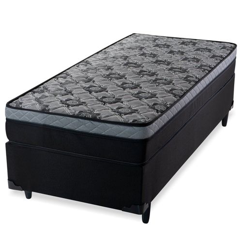 Cama Box Solteiro com Colchão Mola Safira Spec Preto Hellen Colchões Preto