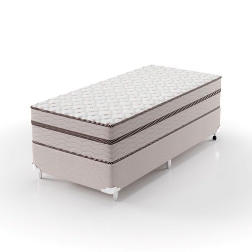 Cama Box Solteiro 88x188x63cm Molas Ensacadas Sonhare Montreal Bege