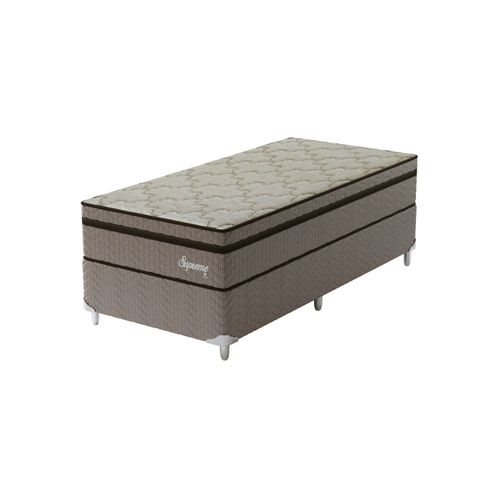 Cama Box Solteiro Molas Ensacadas Supreme 78x188x60 Montreal Tecido poliéster Dourado, Jacquard Tipo Malha Dourado