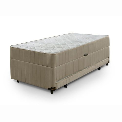 Cama Box Solteiro 3 em 1 New Magnifico Teen Colchões Sensor Branco e Bege