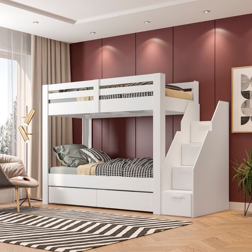 Beliche Solteiro Adulto com 2 Gavetões e 4 Nichos Star Plus Casatema Branco