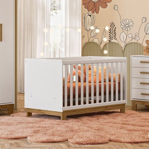 Berço Mini Cama 83x74x133 Cm Q Encanto Slim Branco Acetinado