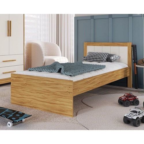 Cama Infantil Babá 100% MDF Margo Espresso Móveis Marrom/Branco Brilho/Amêndoa Branco Brilho/Amêndoa