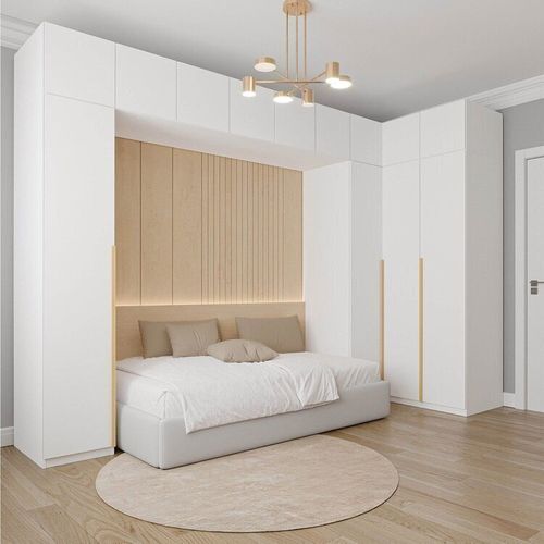 Guarda-roupa Modulado 9 Peças 13 Portas Jade CabeCasa MadeiraOriginals Branco Fosco