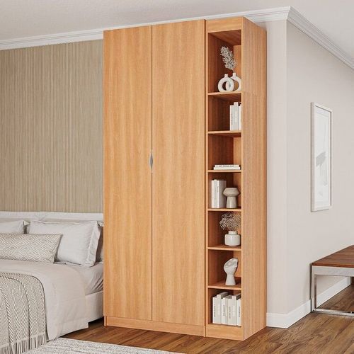Guarda-roupa Modulado 2 Portas 3 Peças Hera CabeCasa MadeiraOriginals Louro/Cinza