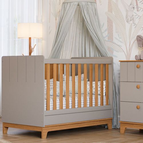 Berço Mini Cama Chantilly Expresso Móveis Fendi/Nature