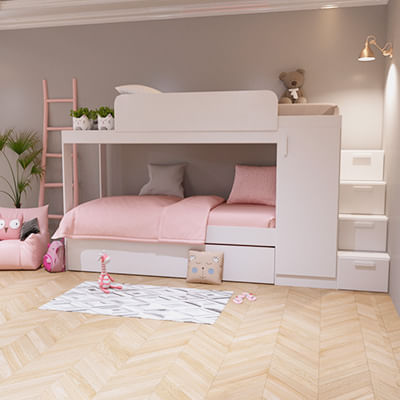 Quarto de Bebê Completo com Cômoda Berço e Guarda Roupa Zara